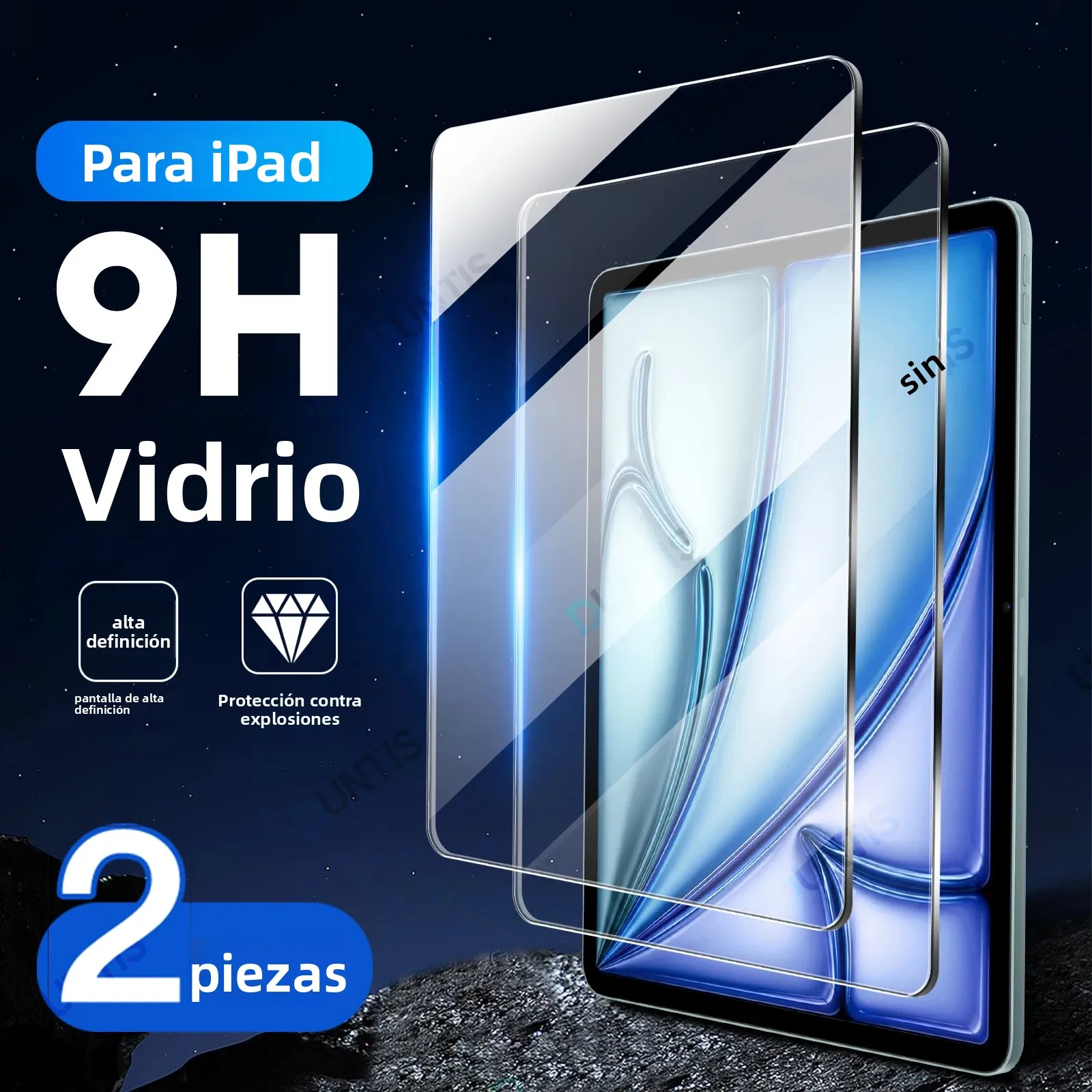2Pcs Tempered Glass Screen Protector For iPad Pro Air M5 M4 M3 M2 Air 5 4 10th 9th Generation Mini 6 7 HD Film