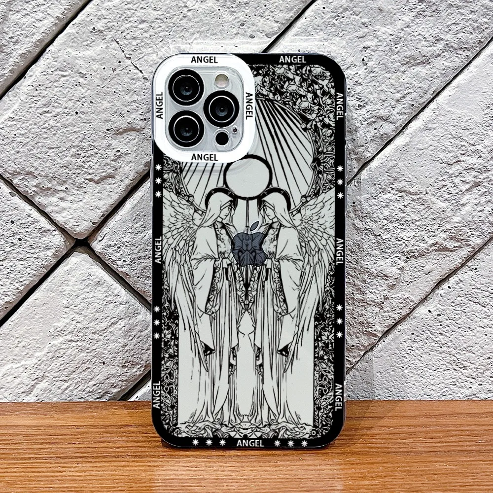 Punk Gothic Fallen Angel Clear Soft Phone Case