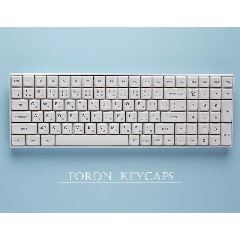 밀크 미니멀리스트 화이트 키캡, XDA 프로필 121 키, 더블 샷 한국 PBT 키캡, Cherry MX 기계식 키보드용