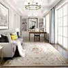 Living Room Carpets American Flower Print Light Luxury Soft Coffee Table Rug Large Area Fluffy Bedroom Bedside Mat Alfombra 양탄자 3