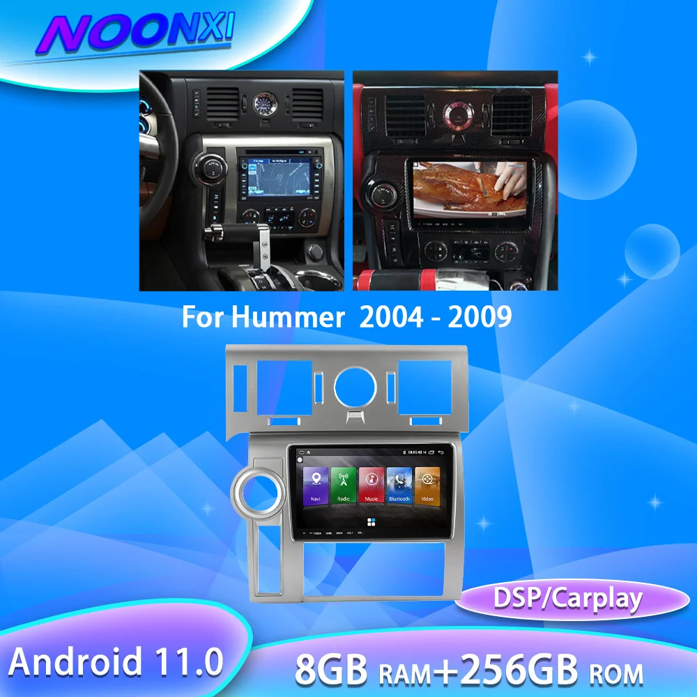 

8G+256G For Hummer H2 2004-2009 Tesla Style Car Radio Stereo Multimedia Phone Player DVD GPS Navigation Touch Screen Carplay