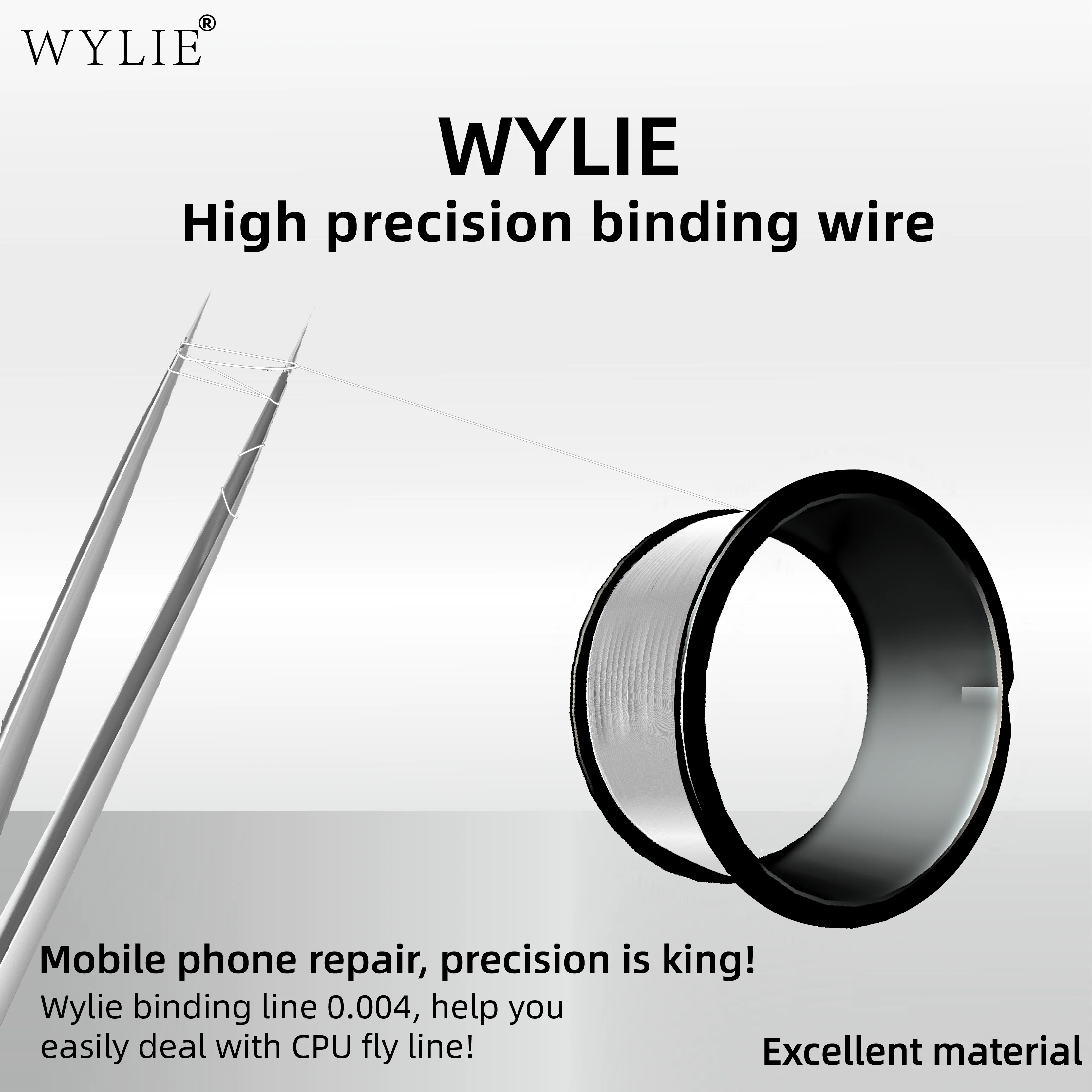 WYLIE 0.004mm*200m 플라잉 와이어 디솔더링 툴 솔더 조인트 점퍼 PCB BGA 메인보드 수리용 라인 툴