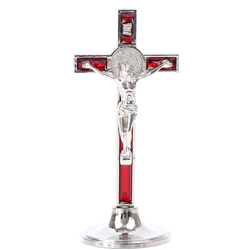 

Cross Crucifix Stand Christ Catholic Jesus Statue Figurine Prayer Church Decor