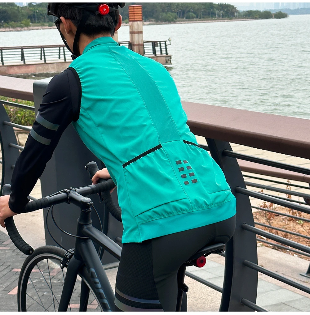 Cycling Vest Men's Windproof Cycling Vest With Zipper Pocket