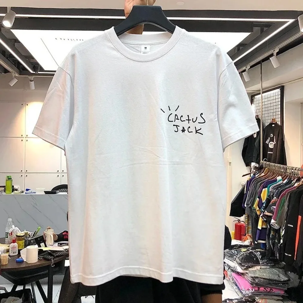 Kids Boys Girls New Luxury Cactus Jack Hip Hop T-shirt Plus-size Women's Dress Men's Cotton T-shirt Travis Street child Tops Tee 5