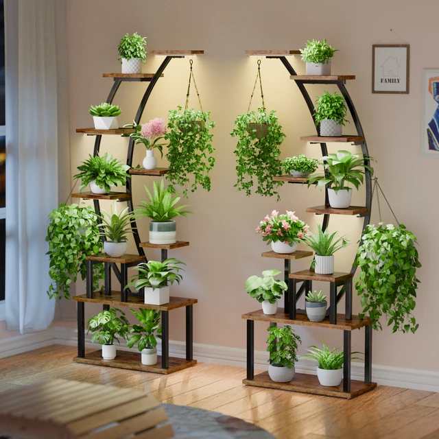 Plant Stands Indoor With Grow Lights 2pcs