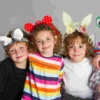 Bunny Accessories Rabbit Ear Headband Sweet Children's Artificial Flower Outdoor Photo Baby Headwear Party Hair Ears Fabric 6
