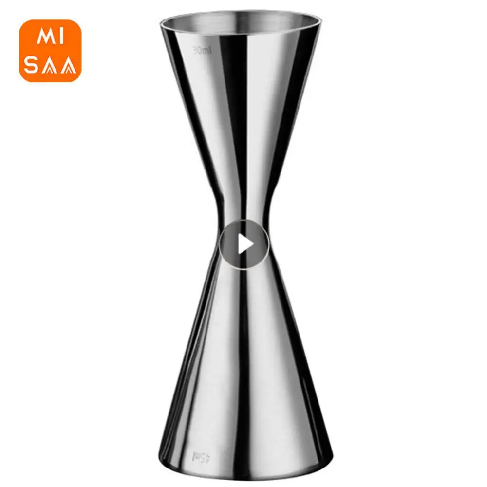 

Juice Measure Cup Stainless Steel Silver 60ml Measuring Tool Cocktail Wine Shaker Measure Cup High Quality Double Sided 45ml