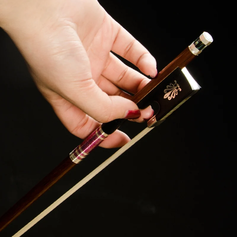 

CHRISTINA Violin Bow Professional Level SG02, Pernambuco Round Stick, Silver Winding