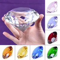 Colors Crystal Diamond Shaped Paperweight Decorative Cut Glass Giant Gemstone Wedding Home Decoration Christmas Gift 1