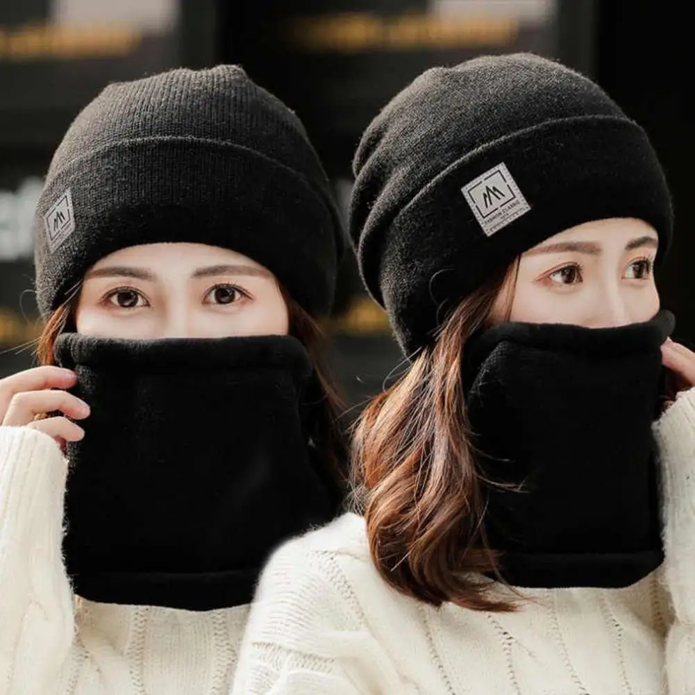 

Winter Beanie Scarf Set Cozy Winter Hat Scarf Set Knitted Windproof Anti-slip for Women Stay Warm Stylish with This Plush Neck