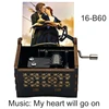 Titanic Movie Black Wooden Music Box, 18 Notes My Heart Will Go On Love Musical, Romantic Wife Girlfriend Birthday Gift Souvenir 3