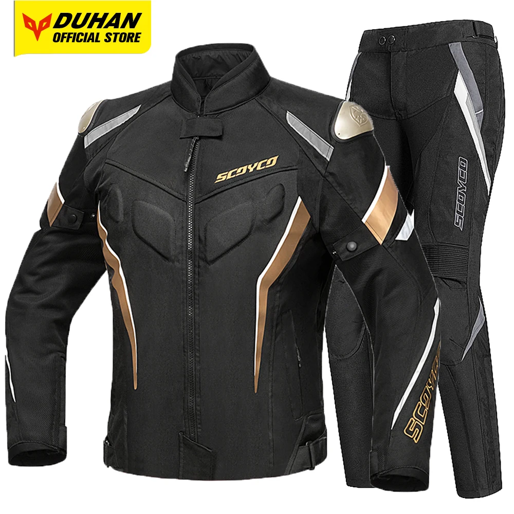 Giacca Da Moto Scoyco Giacca Da Moto Estiva + Pantaloni Set Tuta Da Motocross Chaqueta Equipaggiamento Protettivo Abbigliamento Protettivo Da Equitazi
