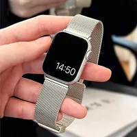 Bracelet magnétique pour Apple Watch Ultra 49mm, 44mm 45mm 40mm 41mm 42mm 38mm, Bracelet en acier inoxydable iWatch série 7 8 se 6 5 3 2