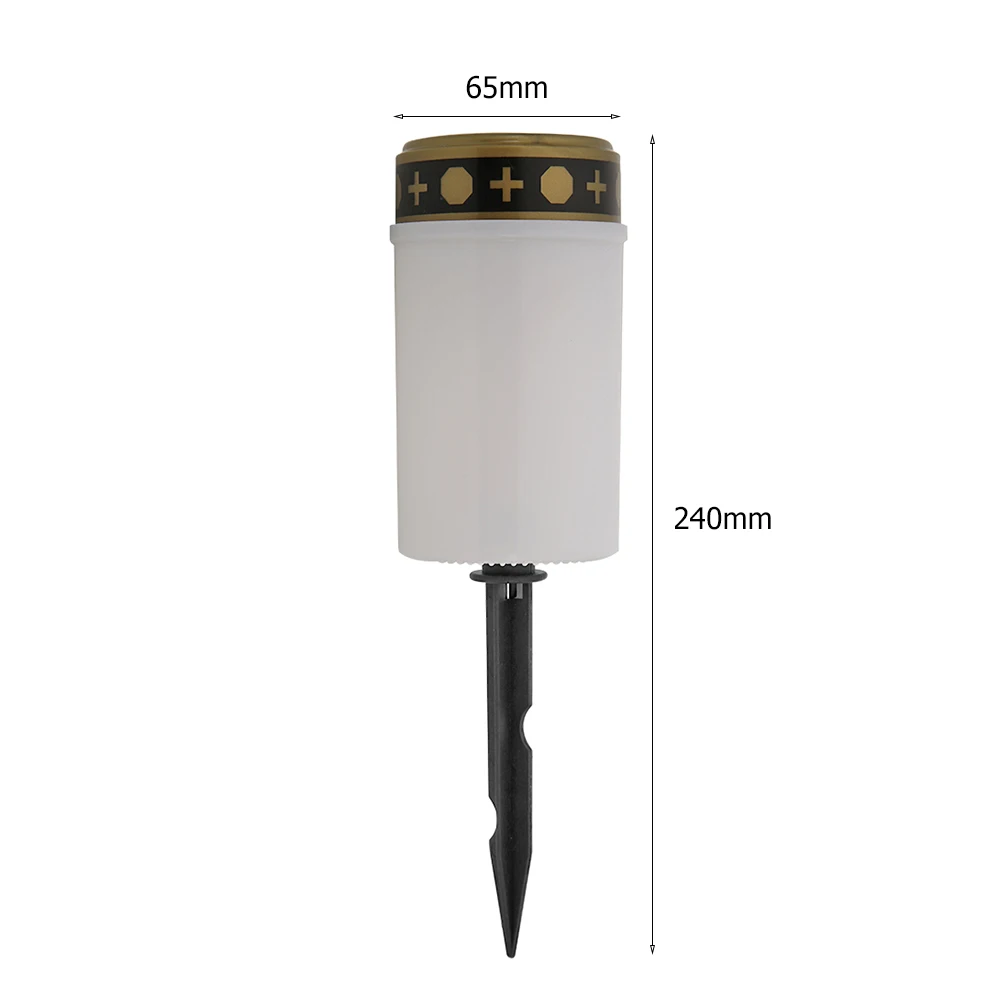 Solar Powered Plastic LED Candle Lamp for Outdoor Decor
