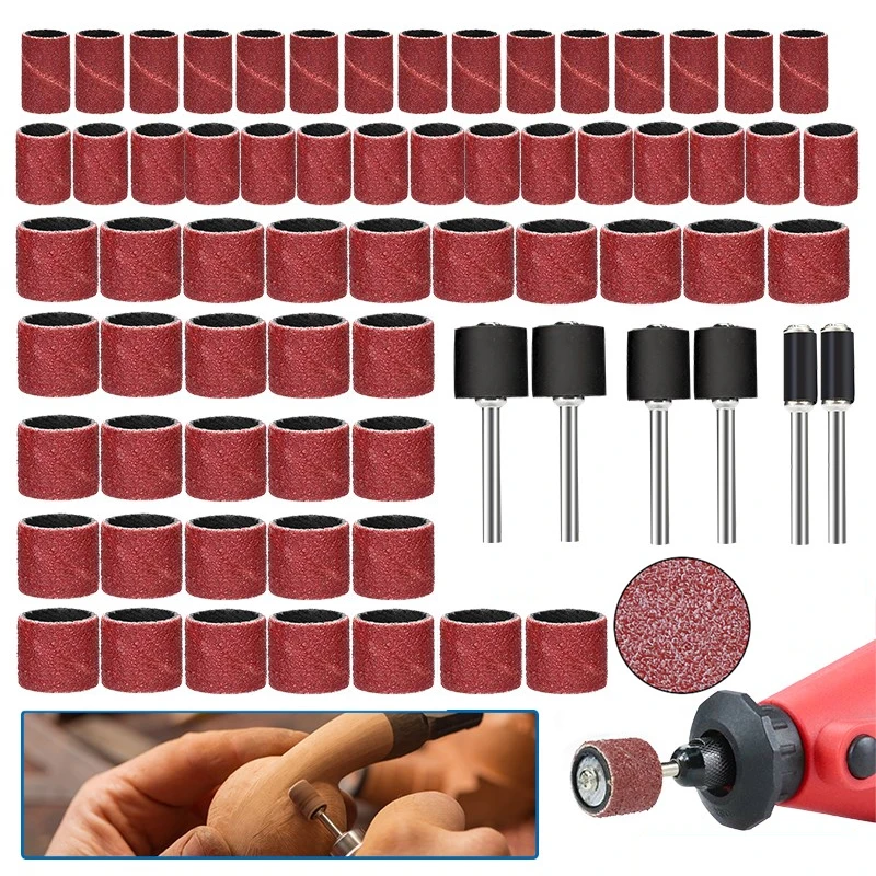 Sanding Drums Kit Sanding Band 1/2 1/4 3/8Inch Grinding Polishing