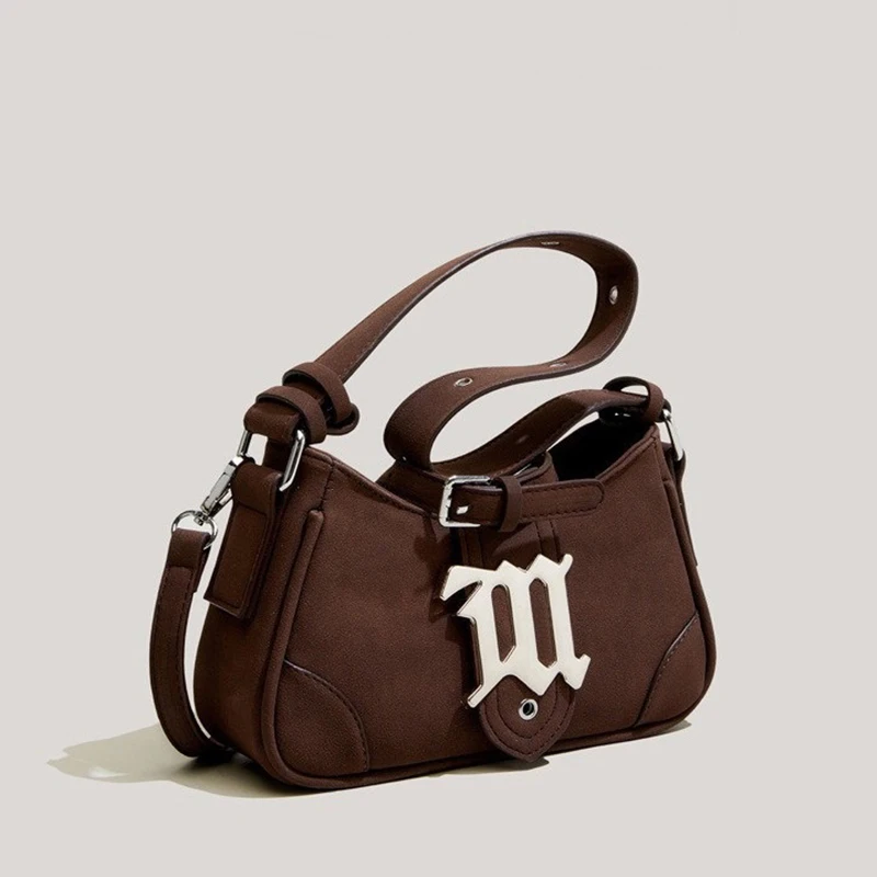 Girls Niche Retro Design Shoulder Bags Hot Sale Women New Daily Versatile Handbag Female Fashion Simple Suede Bags - 5