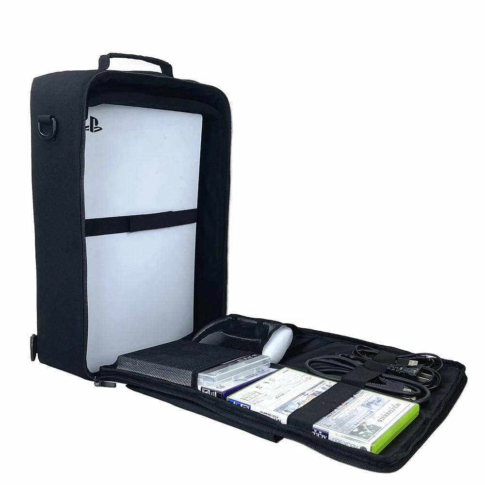 Custodia da gioco, borsa a tracolla da viaggio per Xbox One X PS5 Console Controller PS4 accessori di gioco tasche protettive - immagine 4