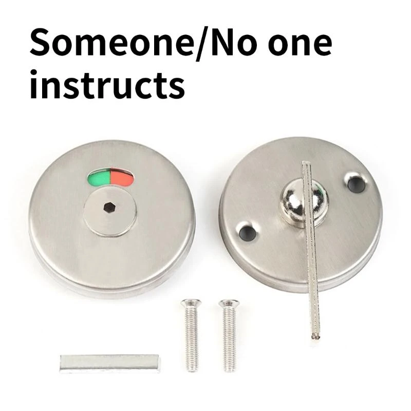 L9BE Stylish Brushed Sturdy Stainless Steel Bathroom Door Latches Daily Use