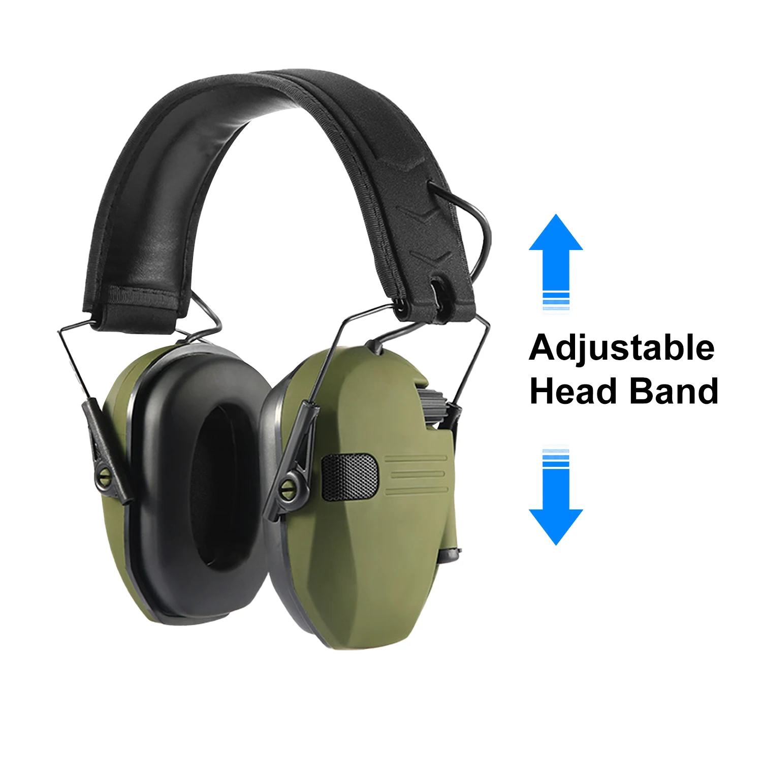 Slim Electronic Shooting Ear Protection Earmuffs with Low Profile NRR 23 dB Anti-noise Headphone Headset Foldable for Hunting
