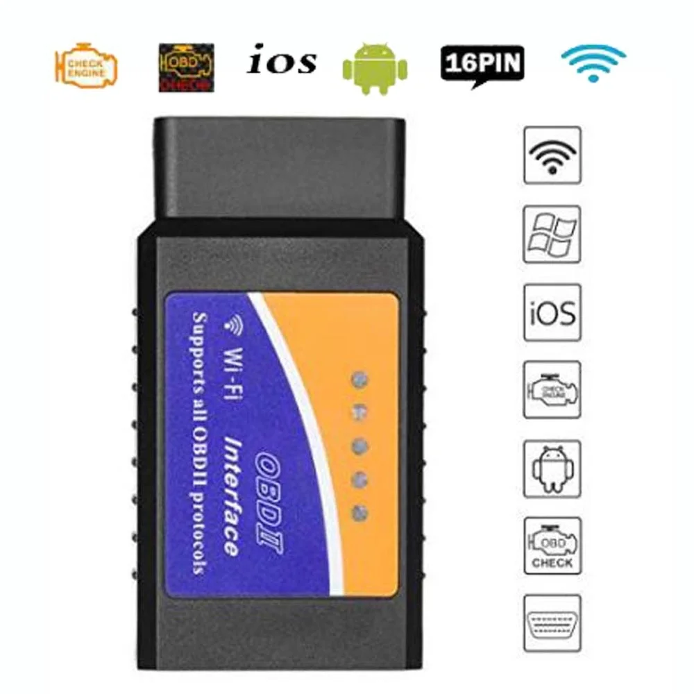 Elm327 Wifi Obd2 Obd Ii Szkenner Diagnosztikai Eszköz V1.5 Wifi Elm327 Vezeték Nélküli Obd Kódolvasó Támogatja Mind Az Androidot, Mind Az Ios -T