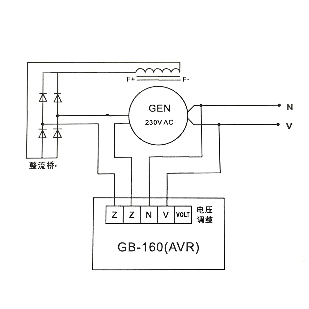 St 220v monofásico avr gerador regulador de