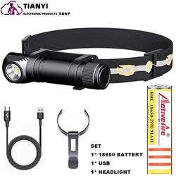 Enhanced High - Brightness Waterproof Headlamp with Aluminum Alloy Headband for Outdoor and Low - Light Work (Black)