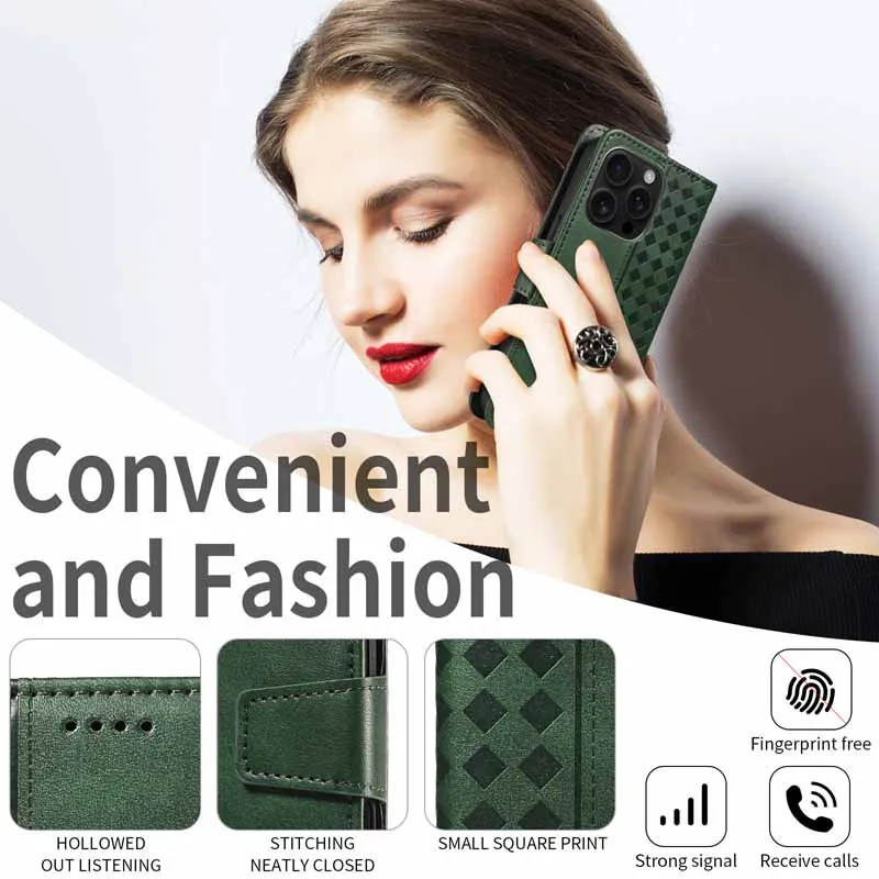 Deluxe Leather Flip Wallet Phone Case with Card Holder