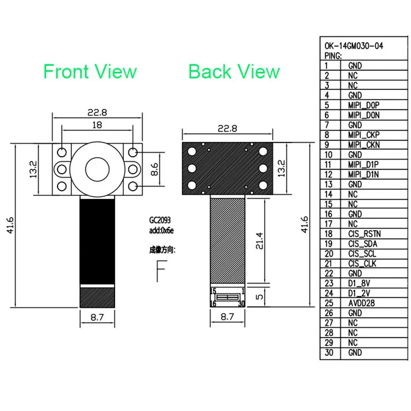 2MP 1080P GC2093 USB 카메라 모듈 저조도 H264 WDR USB2.0 프리 드라이브 F2.8
