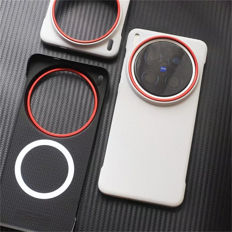 MagSafe-Compatible Luxury PU Leather Slim Phone Back Cover