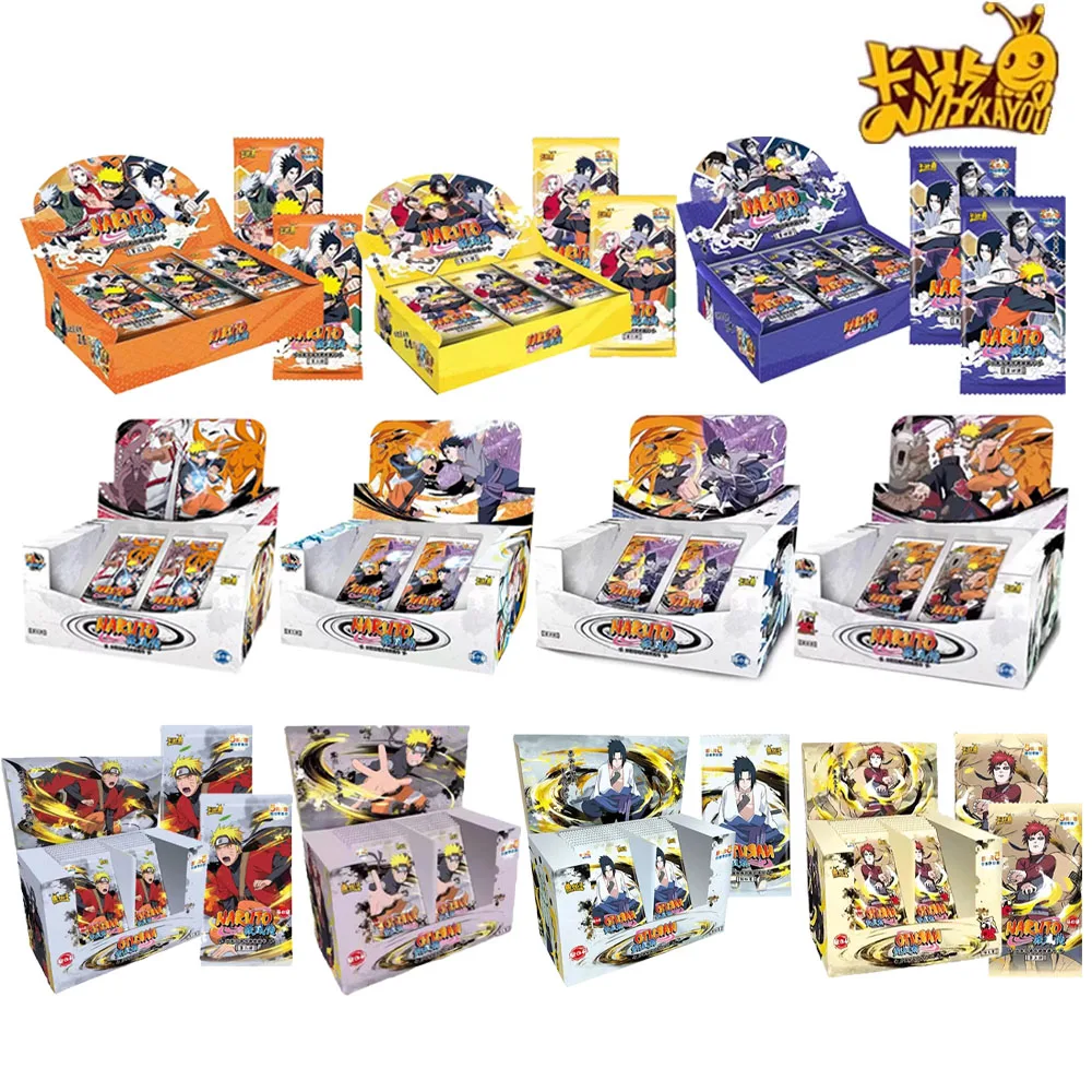 

KAYOU Original Naruto Collection Card Box Anime Characters SE SP Limited Collectible Cards Toys for Children Christmas Gifts