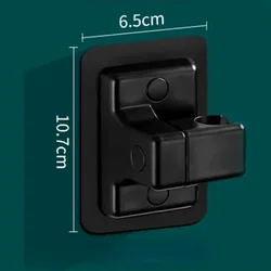 Self-Adhesive Rotatable Shower Head Holder with Adjustable Wall-Mounted Bracket (Black)