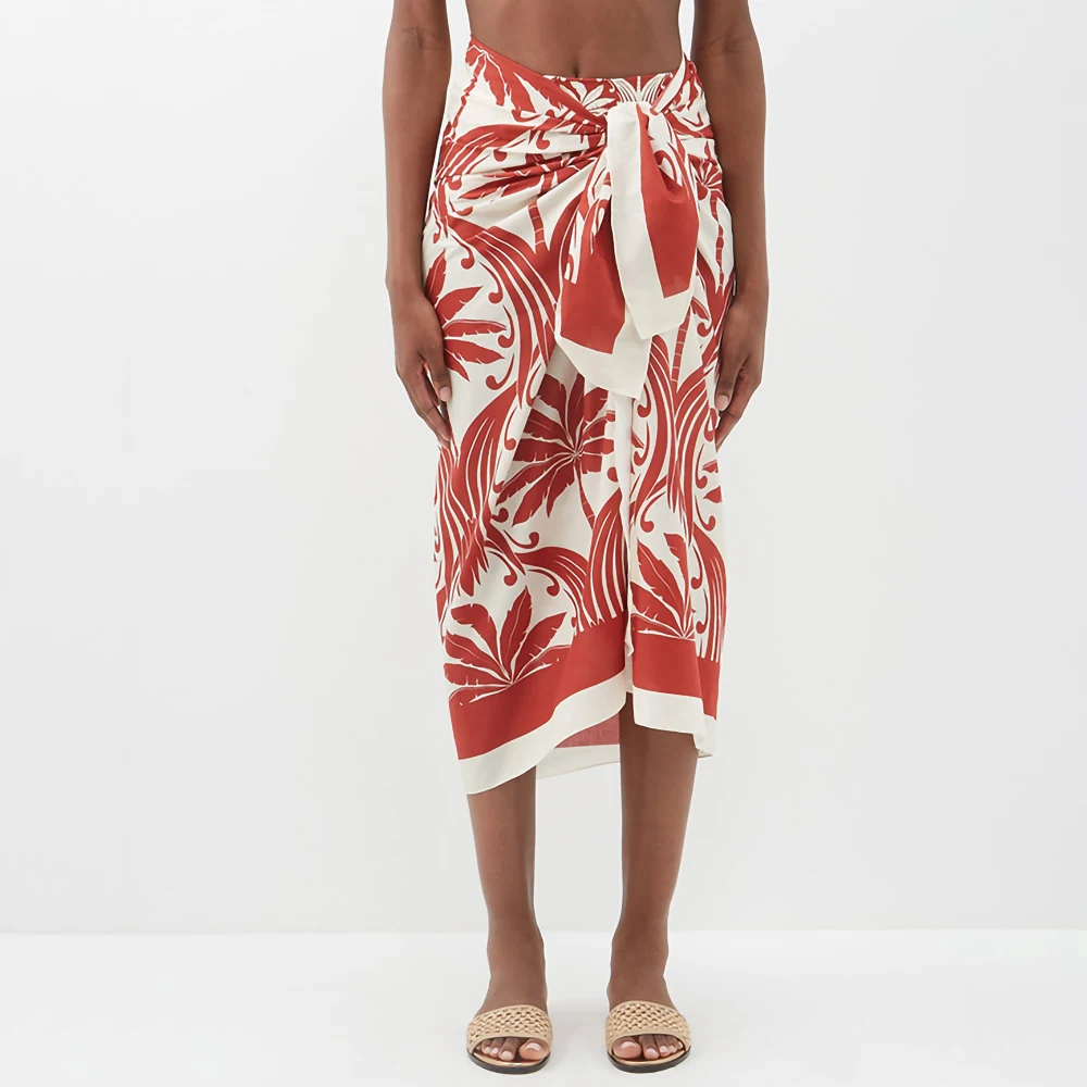 Printed Fashion Halter Bikini High Waist Strap Backless Push Up Swimsuit Fashion Cover Up Elegant Lace Up Beachwear Cover Up