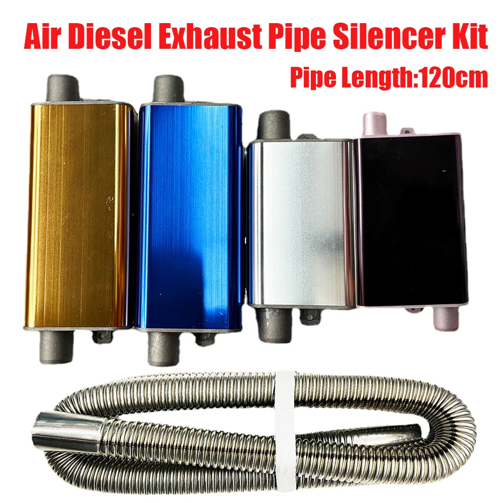 Diesel Heater Exhaust Pipe 120cm Car Air Diesel Parking Heater Stainless Steel Exhaust Pipe Tube 24mm Muffler Silencer Clip Webasto Eberspacher
