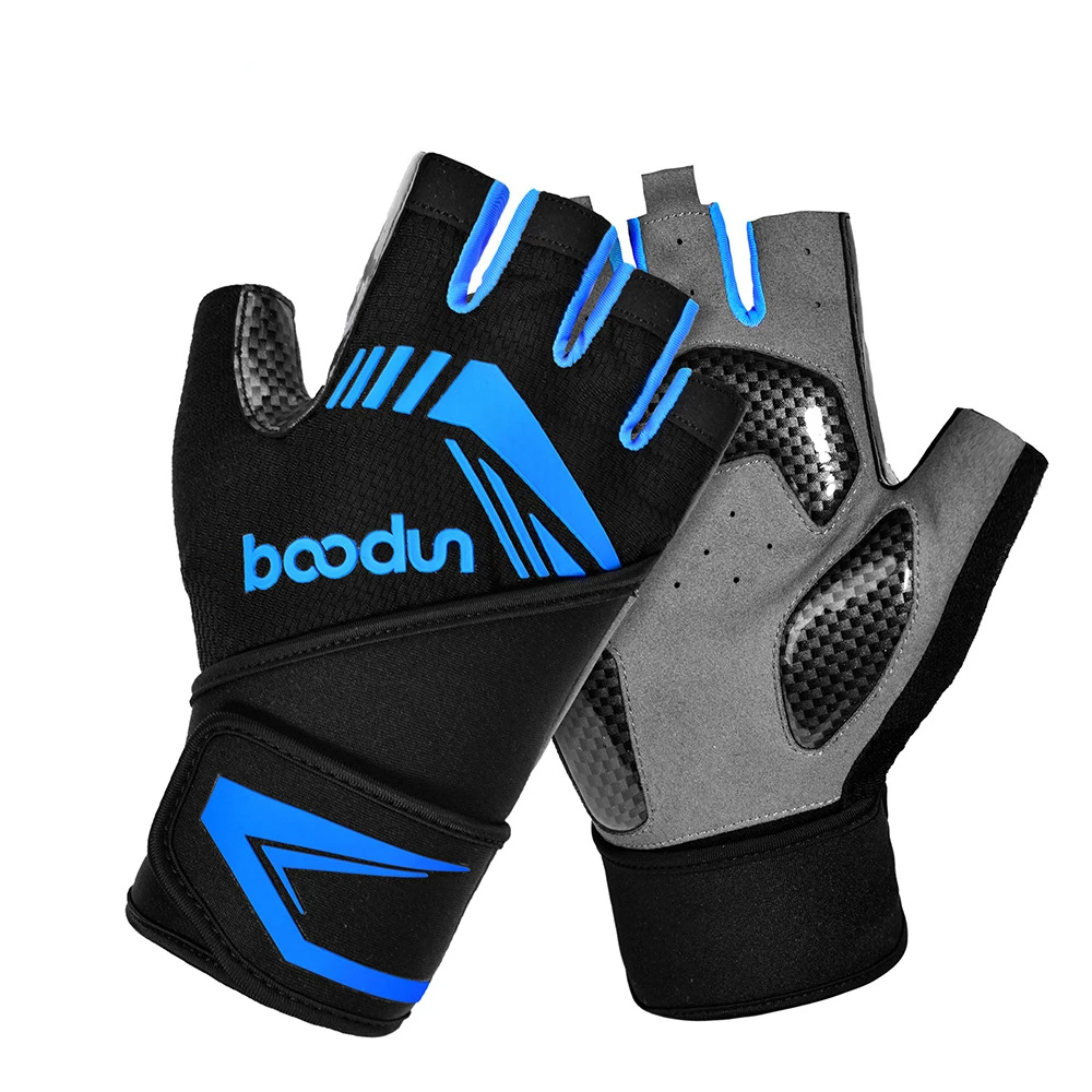 

Non-slip wear-resistant breathable motorcycle fitness half-finger gloves extended wrist cycling sports competition gloves