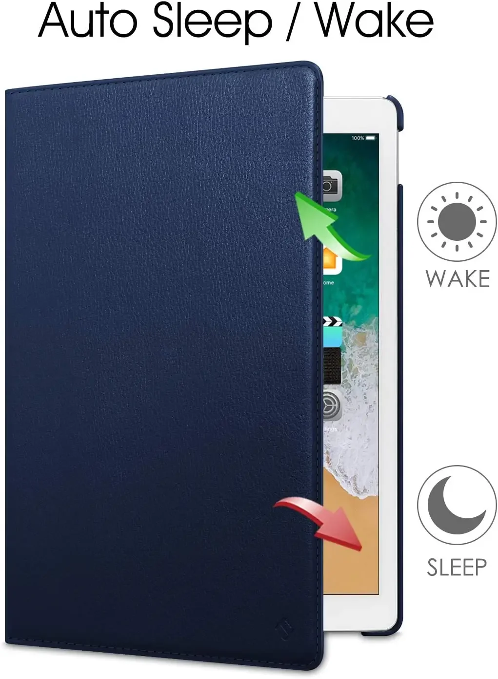 Proteção pu Couro Tablet Shell Smart Cover Case para Apple Ipad Pro 12.9 360 Rotating 12.9 Pro 6th Gen 12.9 - Imagem 5