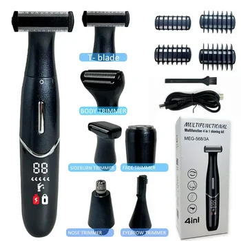 6 In 1 Epilatore Elettrico Femminile Donne Corpo Viso Rasatura Multifunzionale Uomo Area Intima Rasoio di Precisione Viso Barba Trimmer 1