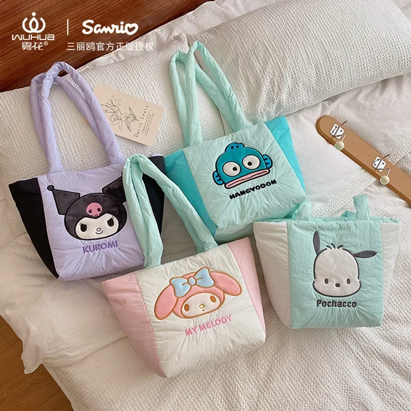 Hello Kitty Sanrioed My Melody Kuromi Shoulder Bag Tote Bag Large Capacity Shopping Bag Women's Mummy Bag Shoulder Bag for Girls сумка tote shopping bag new jones u s polo assn biuje5567wvp498