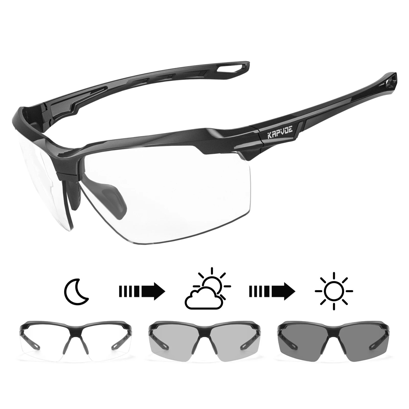 Kapvoe Outdoor Photochromic Polarized Explosion Proof Hunting CS War Game Eyewear Airsoft Shooting Glasses Men Tactical Goggles polarized sports glasses tactical goggles shooting glasses polarized goggles
