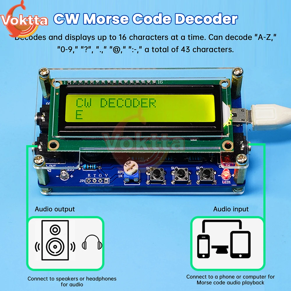 Beginner DIY Morse Code Decoder Kit - Circuit Board Assembly for Electronic Enthusiasts