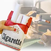 Interactive Plush Dog Toys with Creatives Cigarette Design: Engaging Giggling Sounds and Chew-Resistant Features,Ideal-Pet Gifts 1