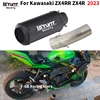 For KAWASAKI Ninja ZX 4R ZX 4 RR ZX 4R 2023 Motorcycle Exhaust System Escape Moto Modified Mid Link Pipe DB Killer With Muffler