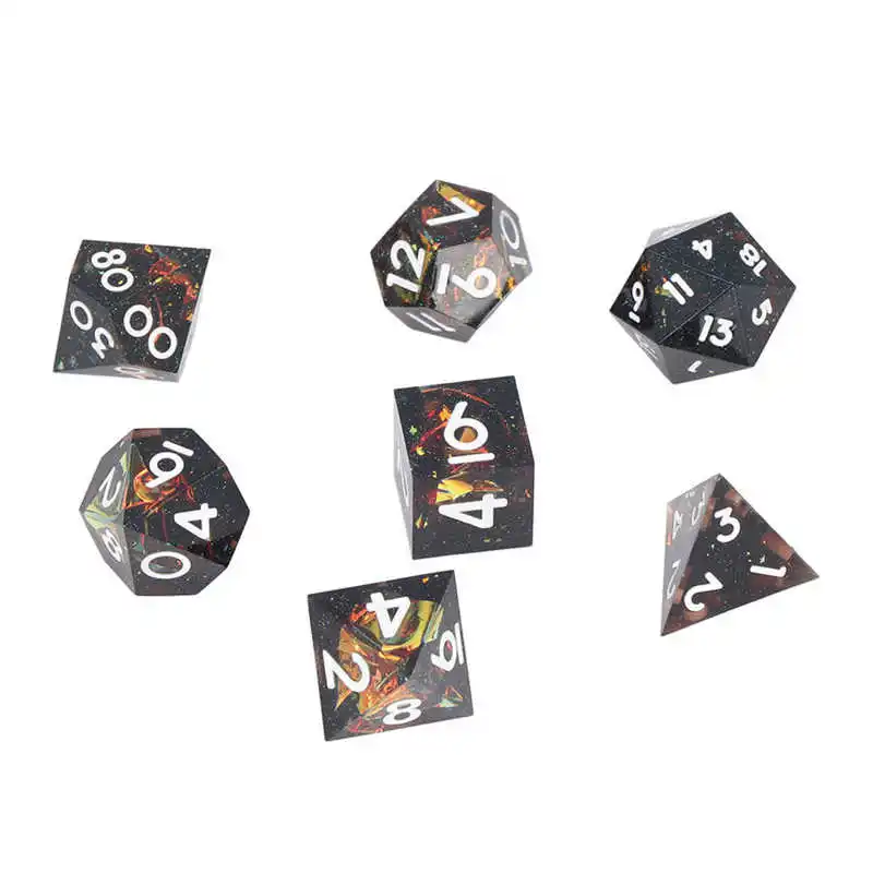 

Polyhedral Dice Resin Crystal Card Games Dice Clear Rotation for Table Games