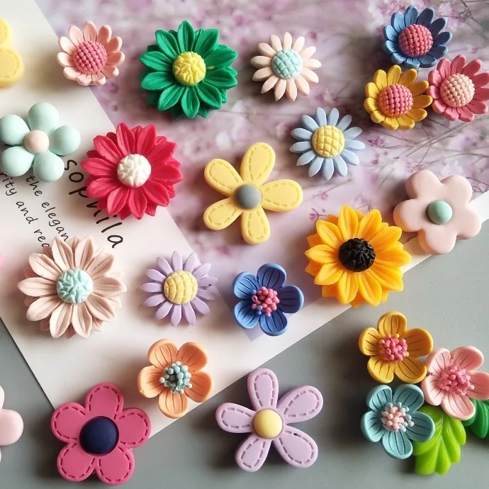10pcs Candy Flower Frosted Resin Fridge Magnets Creative Korean 3d Magnets Cartoon Magnets  Home Decore