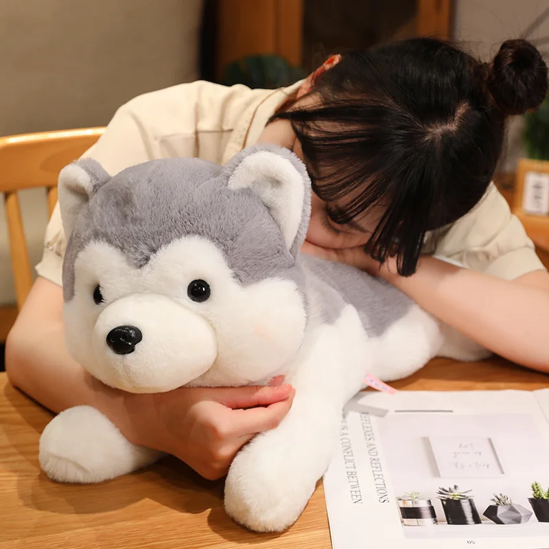 

30/40/50cm Dog Plush Toys Soft Stuffed Husky Pillow Cartoon Animal Doll Sleeping Cushion Home Bed Decor Kids Baby Christmas Gift