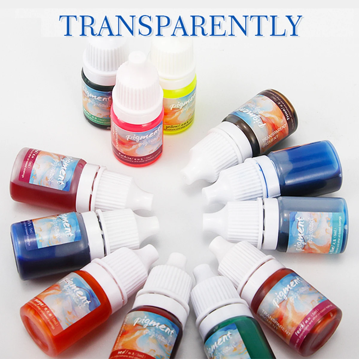 24-Color Epoxy Resin Paint Pigment Set - Concentrated Liquid Dye for UV Resin Coloring and DIY Jewelry Art Crafting