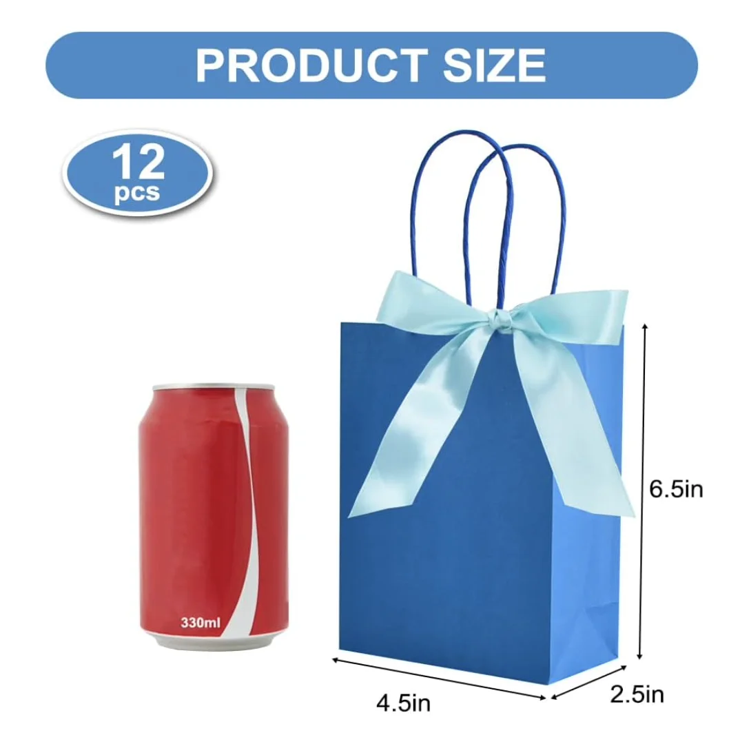 Sacchetti Di Carta Con Manico CHEPULA - 20 Pezzi 22x15x8 Cm, Kraft Riciclabile Per Regali E Feste