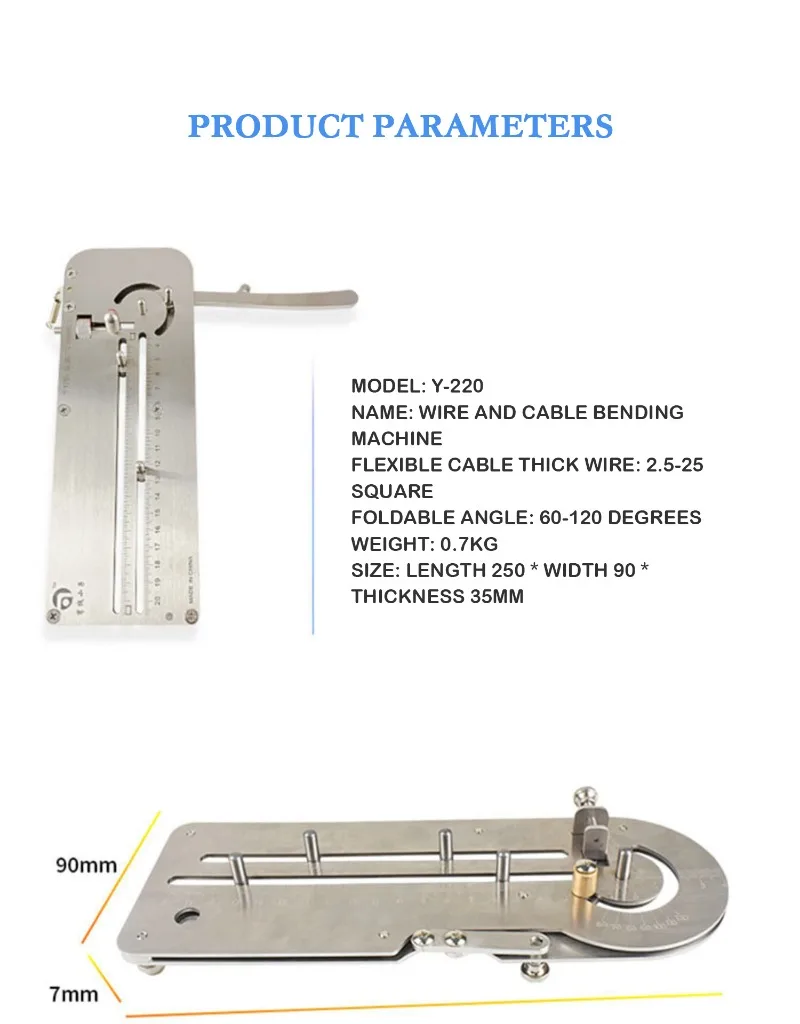 Xucus Manual Small Wire and Cable Bending Machine Electric Wire Bending  Tool Iron Wire Copper Wire DIY Bender 2.5-35MM Y