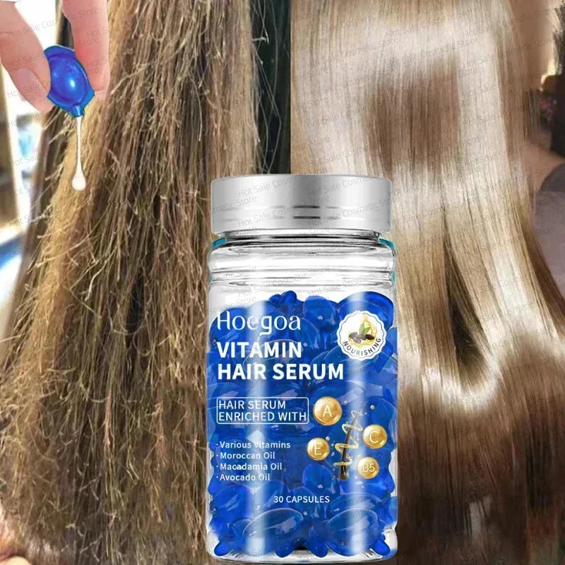 Magic Hair Vitamin Capsule Keratin Oil Fast Restore Hair Soft Smooth Shiny Deep Moisturizer Frizzy Dry Scalp Care Products hair vitamin capsule