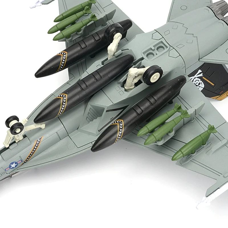 Military Building Blocks US F-18 Super Hornet Attack Aircraft Model Fighter Jet Toys 1:72